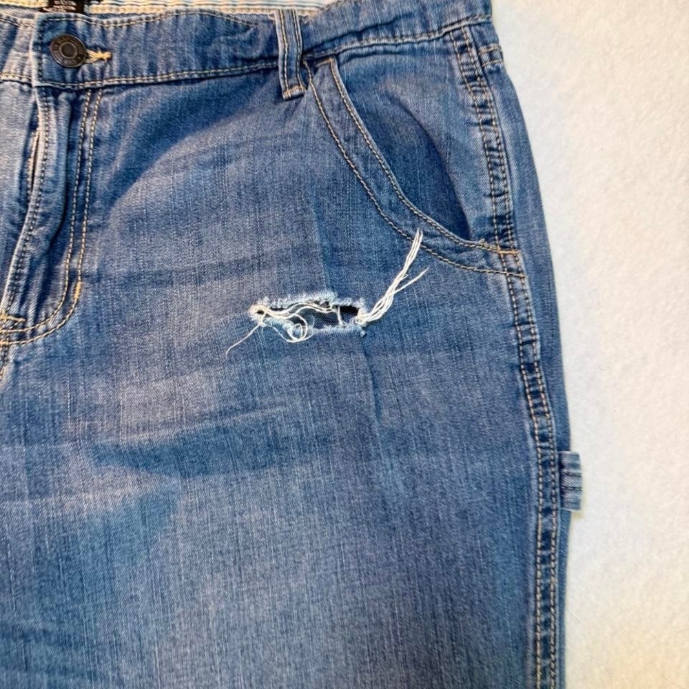 Gap blue cargo style jeans with distressed details Size 12 Y2K style - Picture 3 of 8